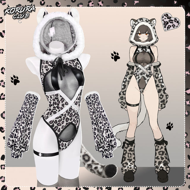 snow leopard cosplay bodysuit