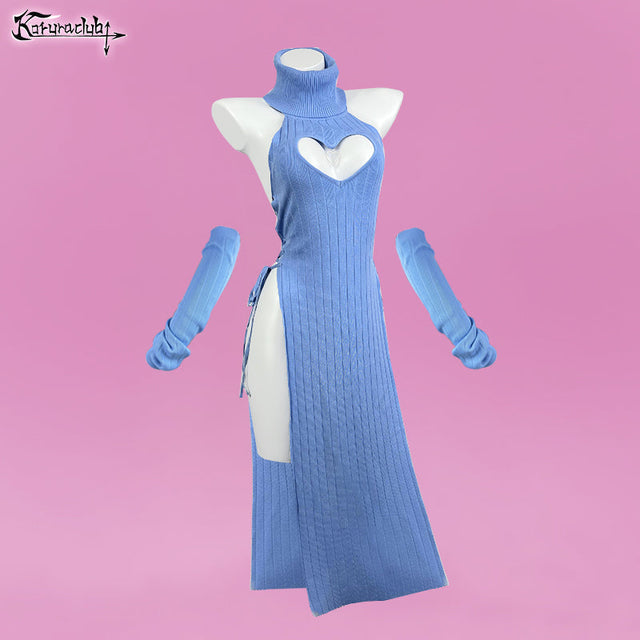 Blue Heart-Shaped Cheongsam MG28