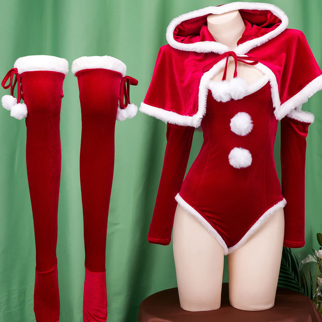 Cosplay Christmas Hood Plush Onesie Set SD03