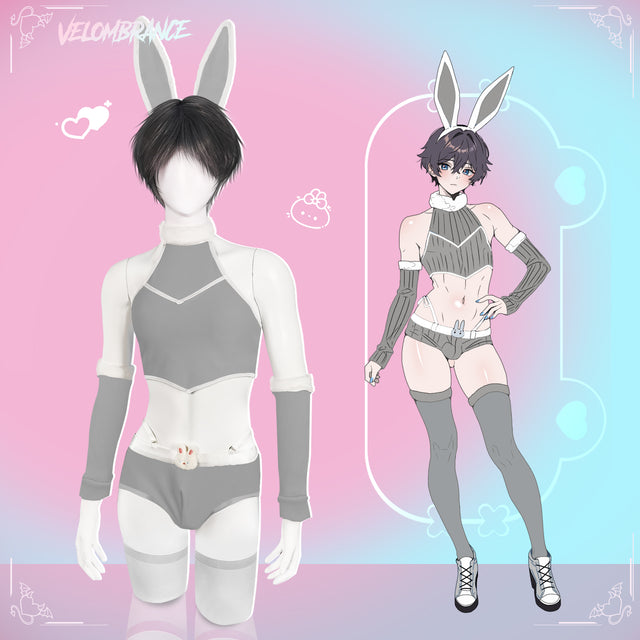 Velombrance Cosplay Cute Bunny Ear Knitwear (5-Piece Set)AS06
