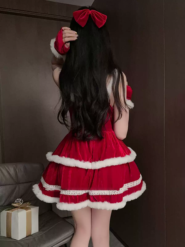 Cosplay Christmas red dress costume SD24