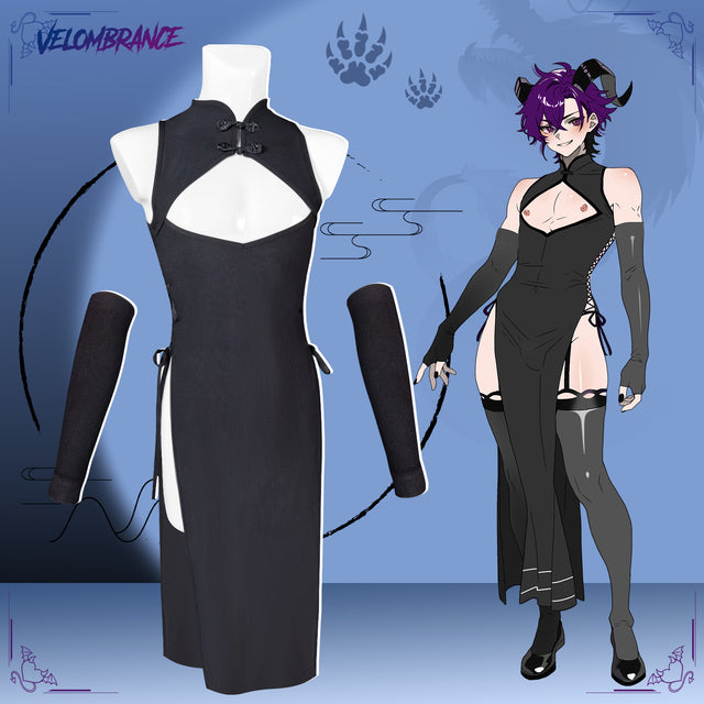 Velombrance Dragon Demon Cheongsam (4-Piece Set) AS57