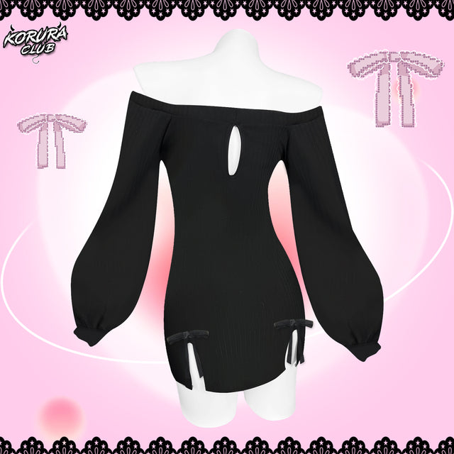 BUTTERFLY KNOT V-NECK DRESS SR06