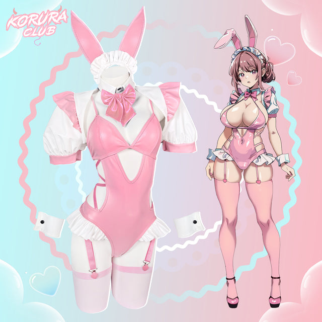 Cosplay Pink Bunny Maid Lingerie KO137