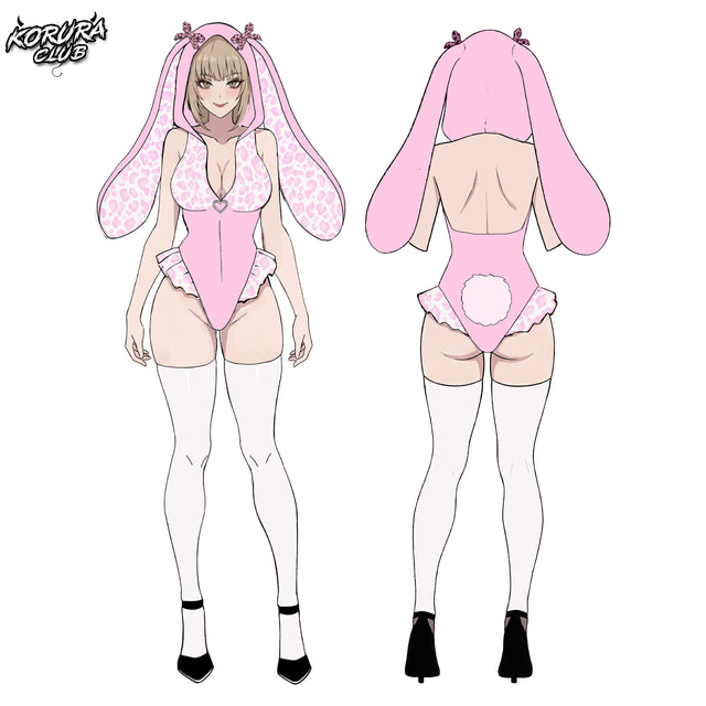 Pre-sale Cosplay Leopard Print Bunny Lingerie KO141