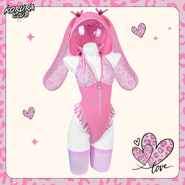 Cosplay Leopard Print Bunny Lingerie KO141