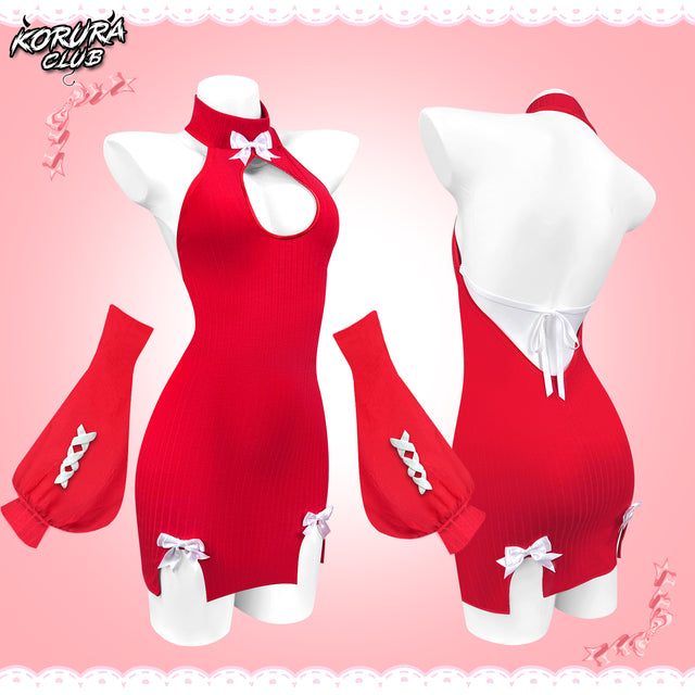Red Cute Bow sweater MG03