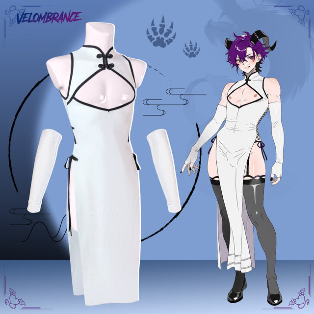 Velombrance Dragon Demon Cheongsam (4-Piece Set) AS57
