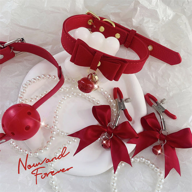 Red Bow Leash Collar SW01