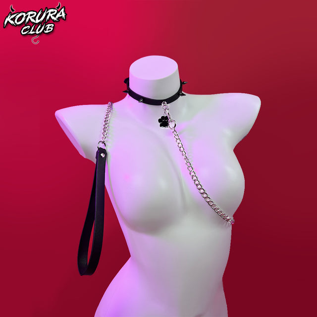 Punk Paw Tag Collar Leash KA09