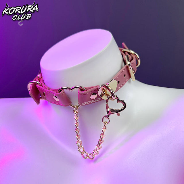 Special Deals Double Heart Lock Collar 30 Pieces Only KO91