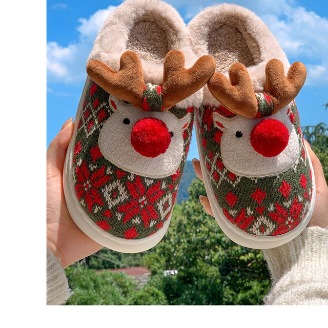 Christmas Elk Cotton Slippers CO10