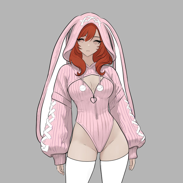 Pre-sale Cosplay Heart-Lock Floppy Bunny Jumpsuit KO102