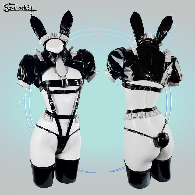 Dark Anime Bunny Girl Costume With Ears And Tail