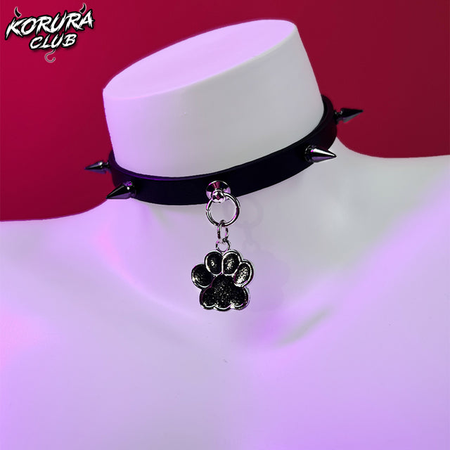 Punk Paw Tag Collar Leash KA09