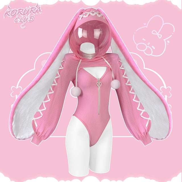 Cosplay Heart-Lock Floppy Bunny Jumpsuit KO103