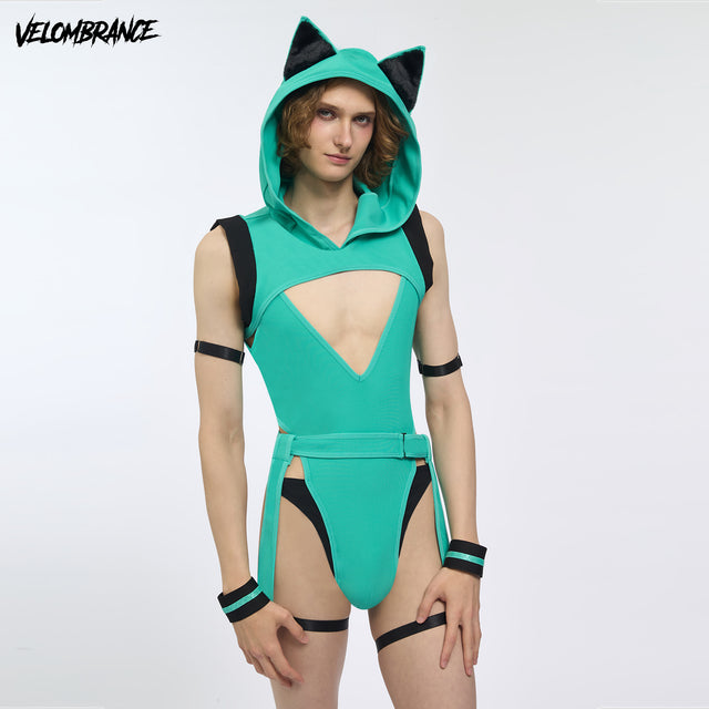 Velombrance Minty Meow Bodysuit (5-Piece Set) AS46