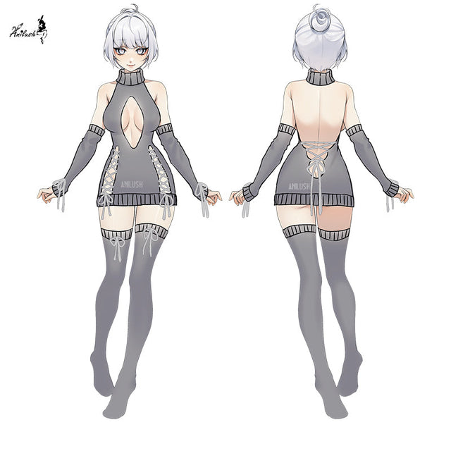 CUTOUT TURTLENECK SWEATER AH018