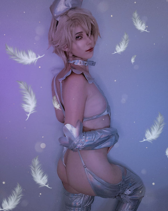 Cosplay Cyber Angel Silver Lingerie KO05(7-Piece Set)
