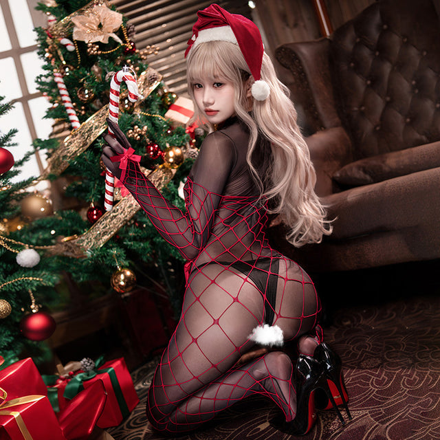 Cosplay Christmas Bunny Girl One-Piece Open Crotch SD01