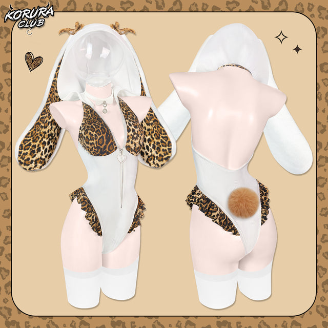 Cosplay Leopard Print Bunny Lingerie KO141
