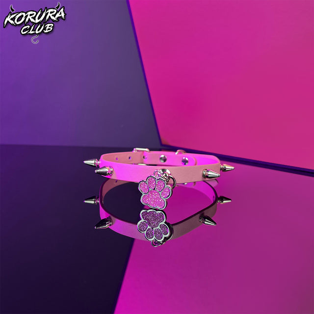 Punk Paw Tag Collar Leash KA09