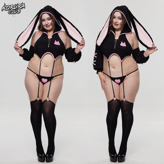 Bunny Cosplay Lingerie Vest Set KO157