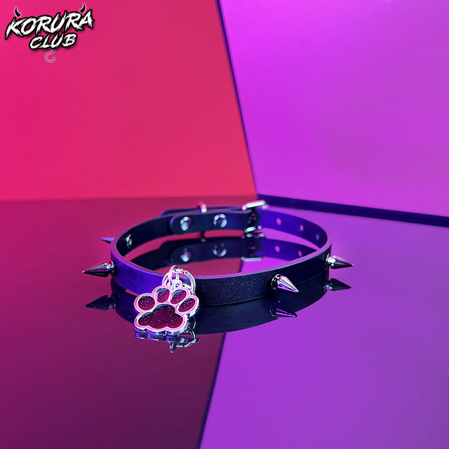 Punk Paw Tag Collar Leash KA09