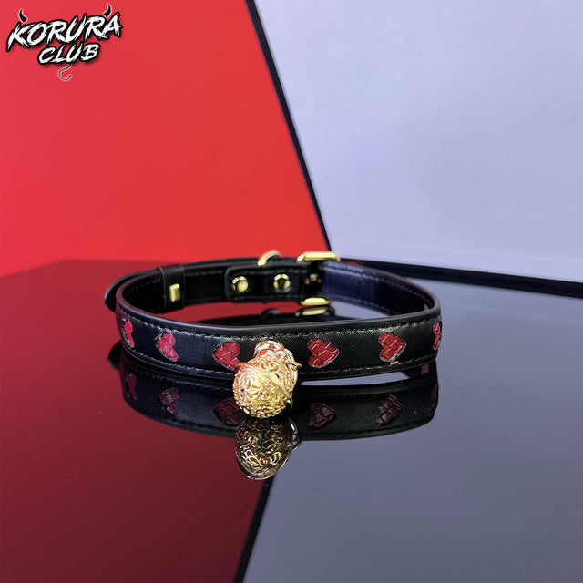 Gold Bell Collar Heart Leash KA06