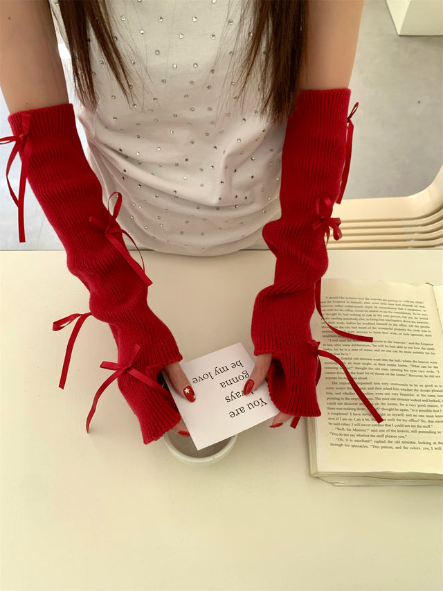 Bow Cuffs Leg Warmers CB02