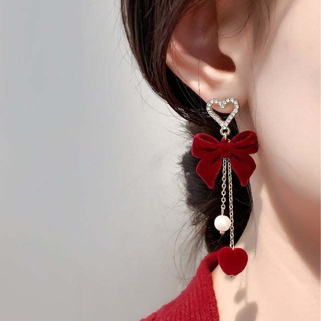 Christmas Heart Earrings CB03