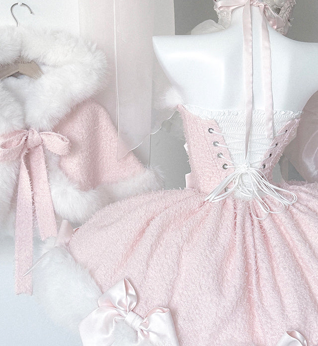 Christmas Pink Bow Dress SD89