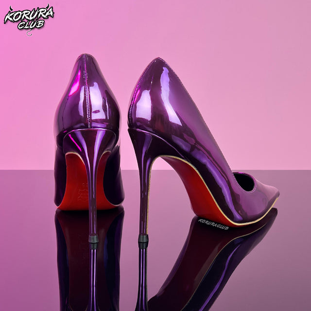 Purple Pointed-Toe Stiletto Heels AH13