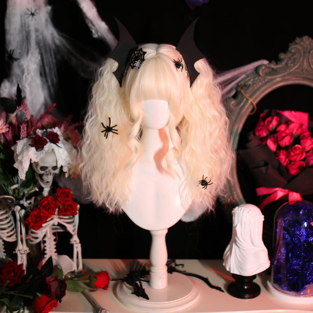 Gold Double Ponytail Curly Wig KW261
