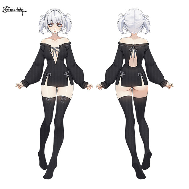 BUTTERFLY KNOT V-NECK DRESS SR06