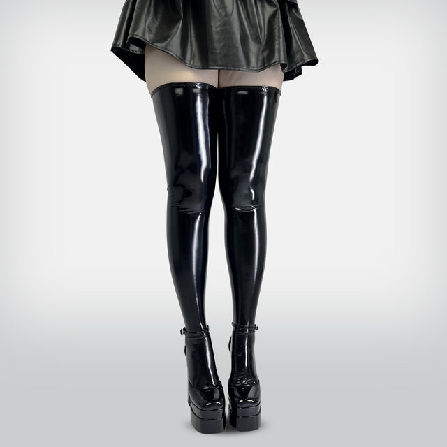 Basic leather stockings KS01