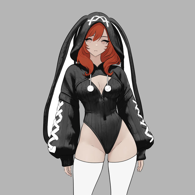Pre-sale Cosplay Heart-Lock Floppy Bunny Jumpsuit KO102