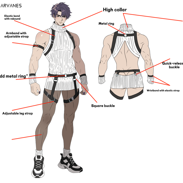 Arvanes Pre-Order Backless sweater(5-Piece Set) AS38