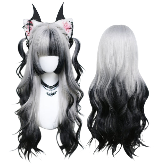 Korura Original Wig #008 Black and White– AkaiYoru Hime