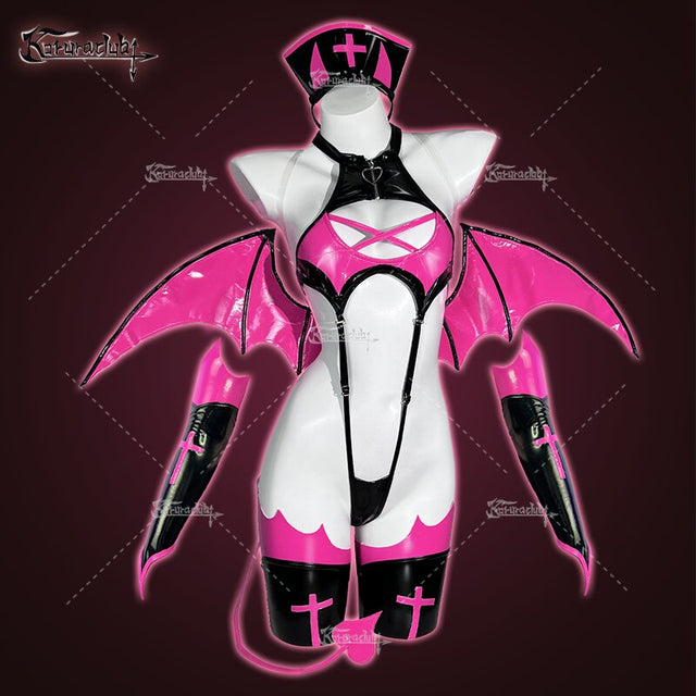 Cosplay Love-heart succubus Lingerie KO12 (7-Piece Set)