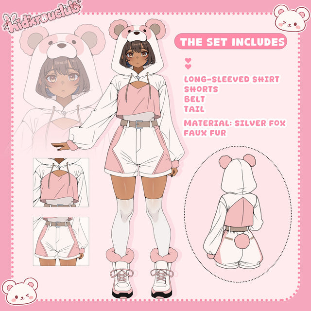 Pre-Sale Pink Furry Bear Set HD08