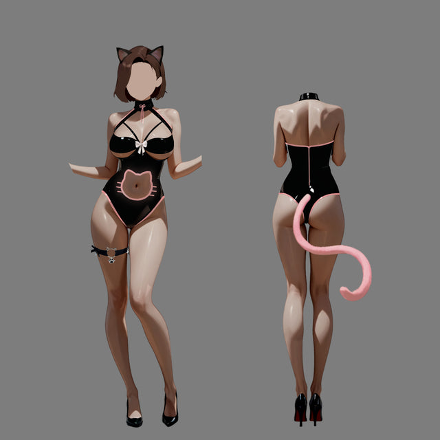 Pre-Sale Cute Cat Bodysuit Lingerie KO74