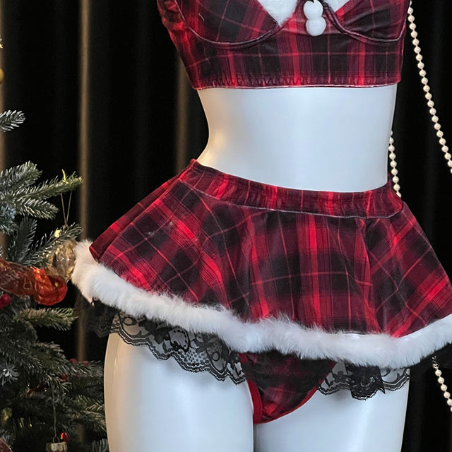 Christmas Red Plaid Skirt SD87