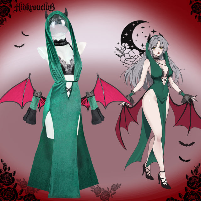 Gothic Green Devil Wing Costume Set HK008