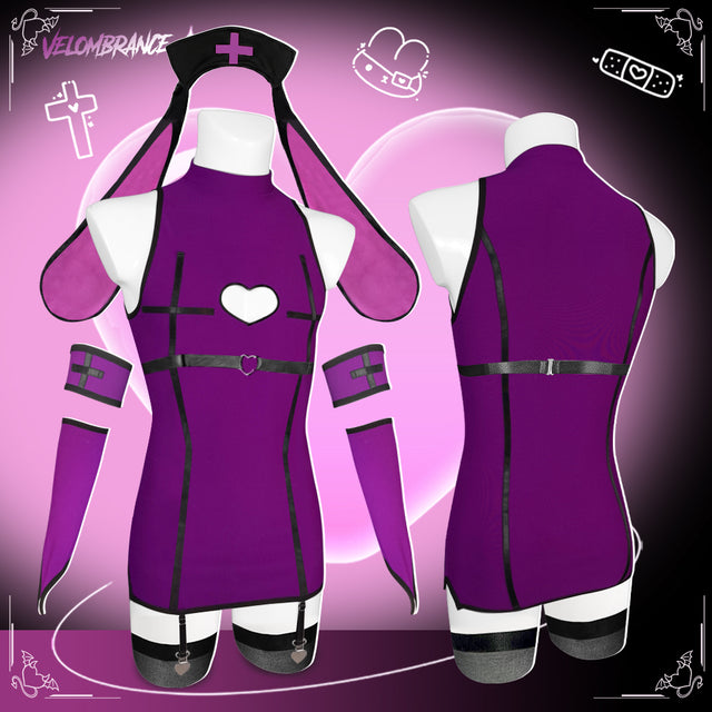 Velombrance Sweetheart Bunny Nurse Dress AS49 (8-Piece Set)