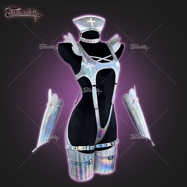 Cosplay Cyber Angel Silver Lingerie KO05(7-Piece Set)