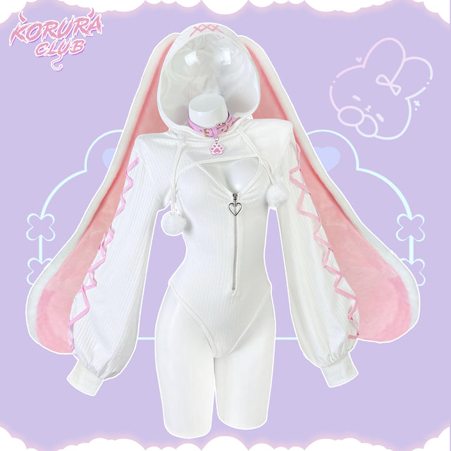 Pre-sale Cosplay Heart-Lock Floppy Bunny Jumpsuit KO102