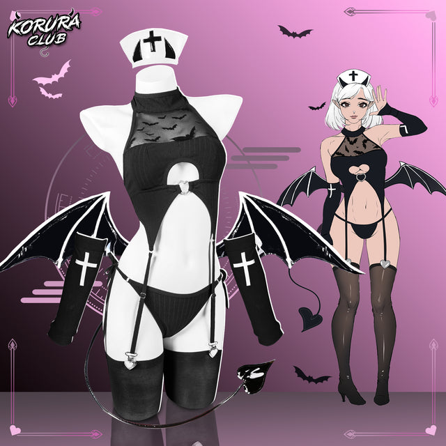Pre-sale Cosplay Bat Nurse Lingerie KO142