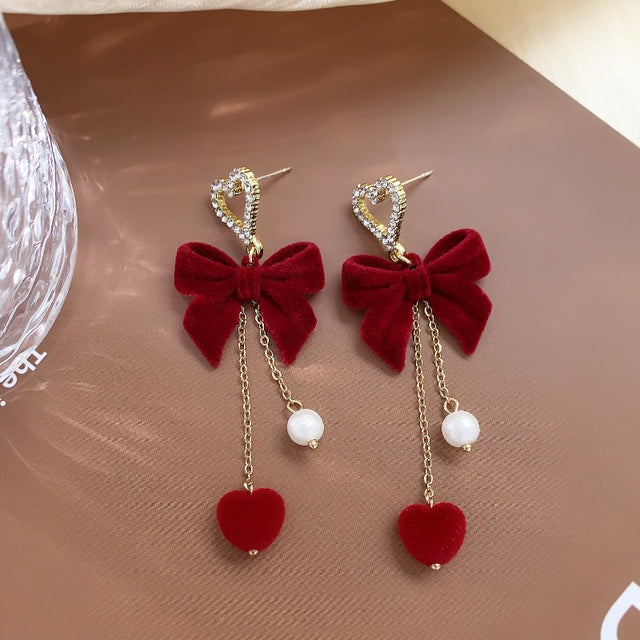 Christmas Heart Earrings CB03