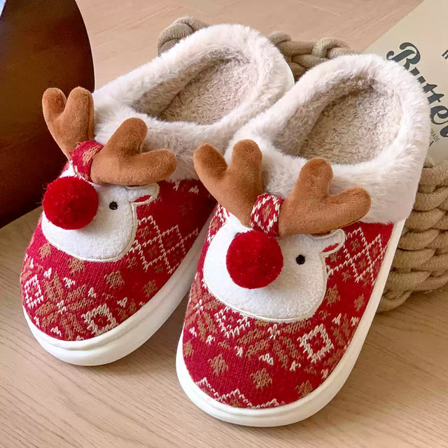 Christmas Elk Cotton Slippers CO10